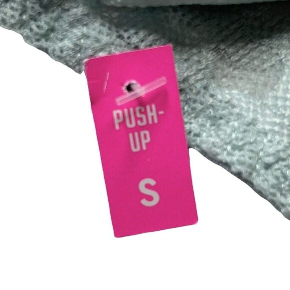 Pink Victorias Secret Push Up Bra Small Pale Blue New Lace - Picture 11 of 12